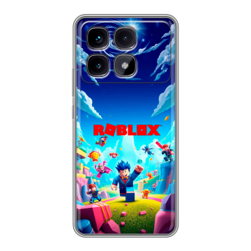 Силиконовый чехол на Xiaomi Redmi K70 Ultra с принтом Roblox Роблокс