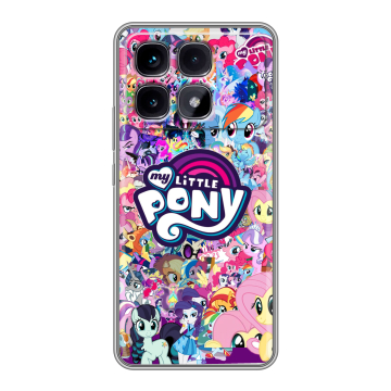 Силиконовый чехол на Xiaomi Redmi K70 Ultra с принтом My little pony Дружба чудо Силиконовый чехол на Xiaomi Redmi K70 Ultra с принтом My little pony Дружба чудо
