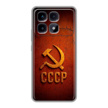 Силиконовый чехол на Xiaomi Redmi K70 Ultra с принтом Флаг Герб СССР Силиконовый чехол на Xiaomi Redmi K70 Ultra с принтом Флаг Герб СССР