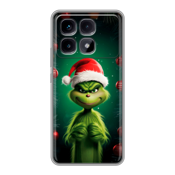 Силиконовый чехол на Xiaomi Redmi K70 Ultra с принтом Гринч Новый год Рождество