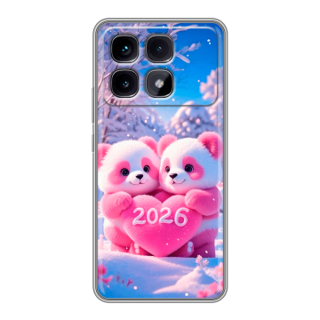 Силиконовый чехол на Xiaomi Redmi K70 Ultra с принтом Новый год