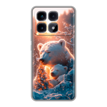 Силиконовый чехол на Xiaomi Redmi K70 Ultra с принтом Новый год