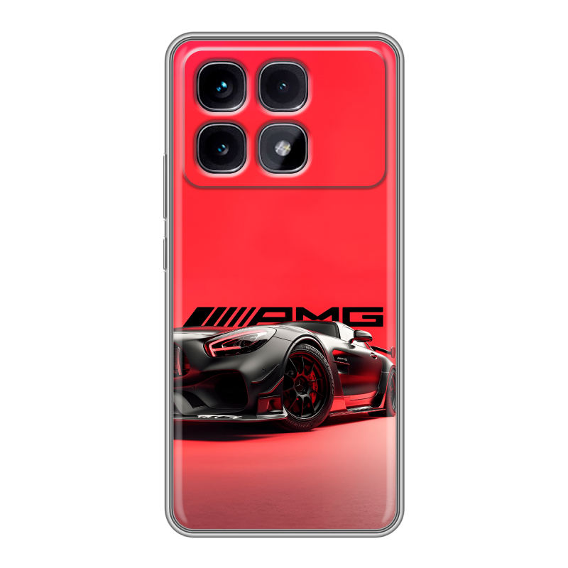 Силиконовый чехол на Xiaomi Redmi K70 Ultra с принтом Мерседес Mercedes AMG Силиконовый чехол на Xiaomi Redmi K70 Ultra с принтом Мерседес Mercedes AMG