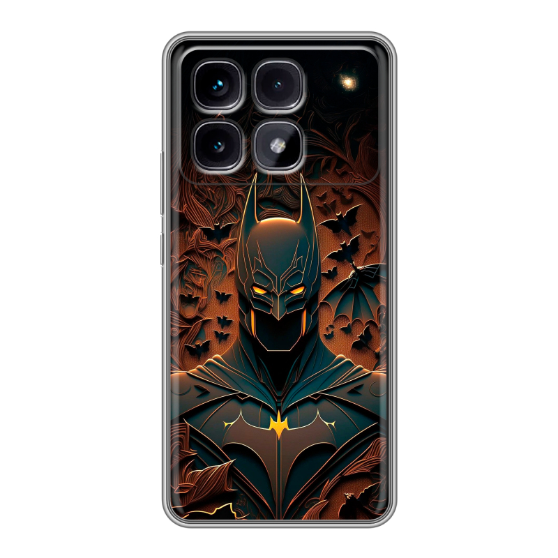 Силиконовый чехол на Xiaomi Redmi K70 Ultra с принтом Batman Бэтмен Силиконовый чехол на Xiaomi Redmi K70 Ultra с принтом Batman Бэтмен
