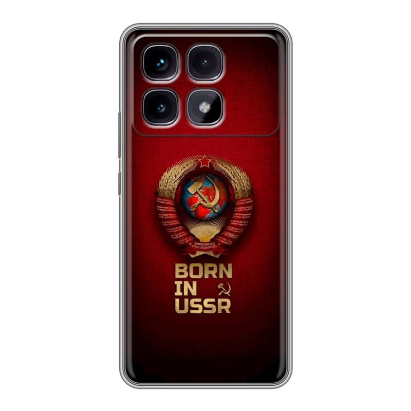 Силиконовый чехол на Xiaomi Redmi K70 Ultra с принтом Флаг Герб СССР Силиконовый чехол на Xiaomi Redmi K70 Ultra с принтом Флаг Герб СССР