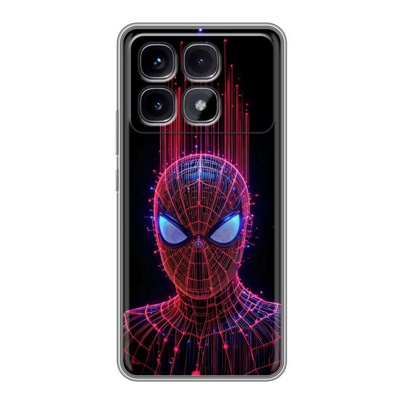 Силиконовый чехол на Xiaomi Redmi K70 Ultra с принтом Spiderman Человек паук Силиконовый чехол на Xiaomi Redmi K70 Ultra с принтом Spiderman Человек паук