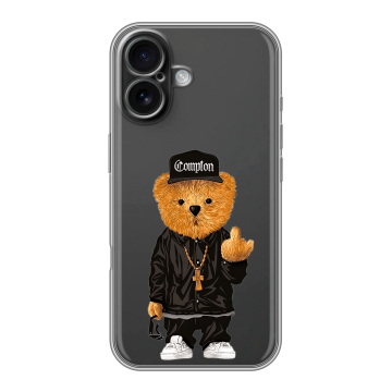 Силиконовый чехол на Iphone 16 с принтом Мишка Силиконовый чехол на Iphone 16 с принтом Мишка