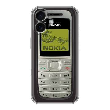 Силиконовый чехол на Iphone 16 с принтом Ретро Нокия