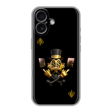 Силиконовый чехол на Iphone 16 с принтом Золотой скрудж макдак