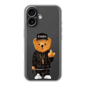 Силиконовый чехол на Iphone 16 с принтом Плюшевый медведь Силиконовый чехол на Iphone 16 с принтом Плюшевый медведь