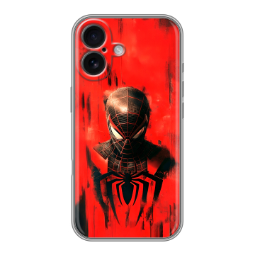Силиконовый чехол на Iphone 16 с принтом человек паук spiderman Силиконовый чехол на Iphone 16 с принтом человек паук spiderman