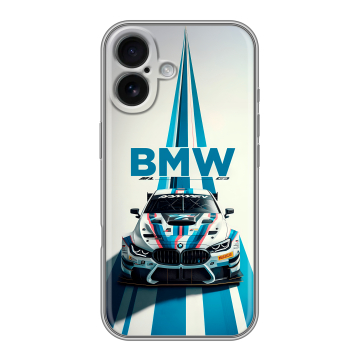 Силиконовый чехол на Iphone 16 с принтом БМВ BMW Силиконовый чехол на Iphone 16 с принтом БМВ BMW