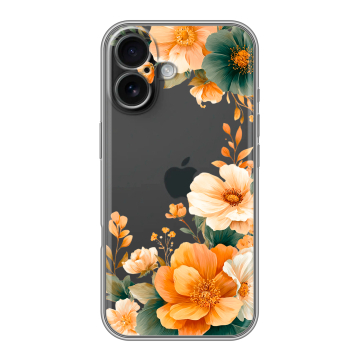 Силиконовый чехол на Iphone 16 с принтом Цветы принт