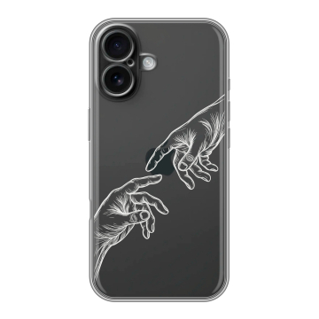 Силиконовый чехол на Iphone 16 с принтом Сотворение мира
