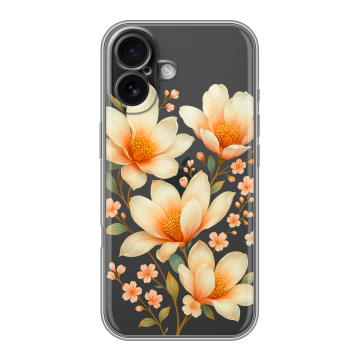 Силиконовый чехол на Iphone 16 с принтом Цветы