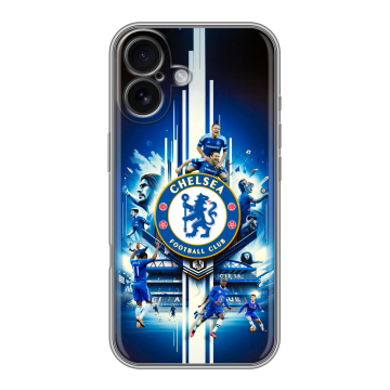 Силиконовый чехол на Iphone 16 с принтом Chelsea Челси