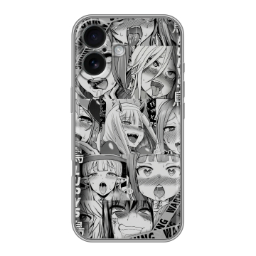 Силиконовый чехол на Iphone 16 с принтом Ahegao Ахегао Аниме