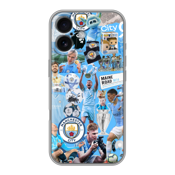 Силиконовый чехол на Iphone 16 с принтом Man City Манчестер Сити