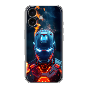 Силиконовый чехол на Iphone 16 с принтом IronMan Железный человек Силиконовый чехол на Iphone 16 с принтом IronMan Железный человек