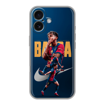 Силиконовый чехол на Iphone 16 с принтом Барселона Barca Yamal Силиконовый чехол на Iphone 16 с принтом Барселона Barca Yamal
