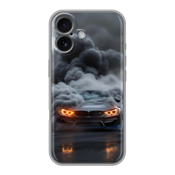 Силиконовый чехол на Iphone 16 с принтом BMW БМВ Силиконовый чехол на Iphone 16 с принтом BMW БМВ