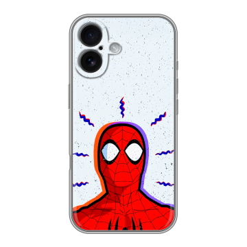 Силиконовый чехол на Iphone 16 с принтом Spiderman Человек паук