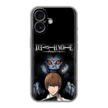 Силиконовый чехол на Iphone 16 с принтом Death note Тетрадь смерти