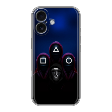 Силиконовый чехол на Iphone 16 с принтом Игра Кальмара