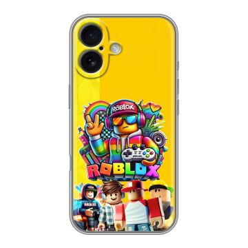 Силиконовый чехол на Iphone 16 с принтом Roblox Роблокс Силиконовый чехол на Iphone 16 с принтом Roblox Роблокс