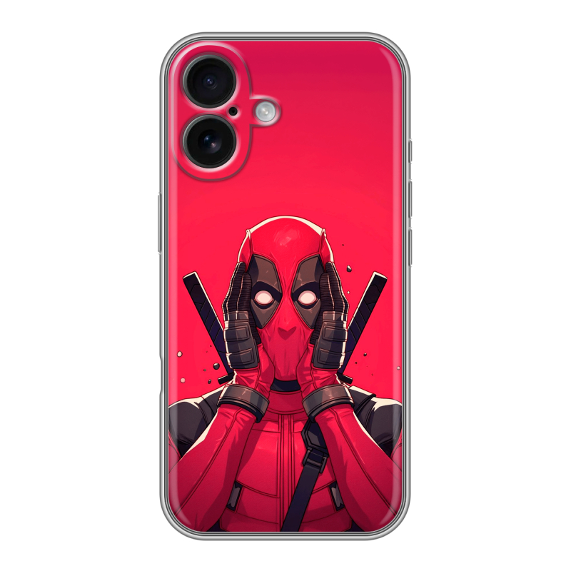 Силиконовый чехол на Iphone 16 с принтом Дедпул Deadpool Силиконовый чехол на Iphone 16 с принтом Дедпул Deadpool