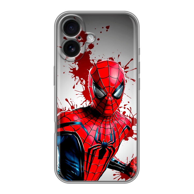 Силиконовый чехол на Iphone 16 с принтом Spiderman Человек паук Силиконовый чехол на Iphone 16 с принтом Spiderman Человек паук