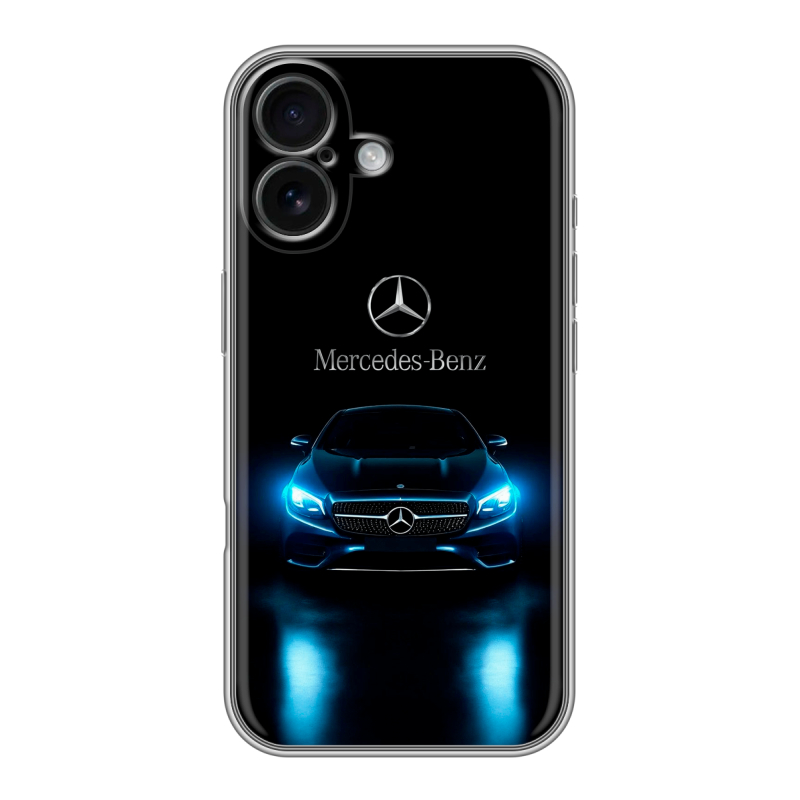 Силиконовый чехол на Iphone 16 с принтом Mercedes Мерседес Силиконовый чехол на Iphone 16 с принтом Mercedes Мерседес