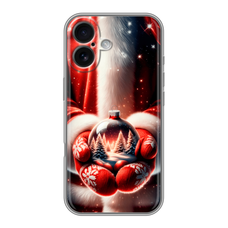 Силиконовый чехол на Iphone 16 с принтом Новый год Силиконовый чехол на Iphone 16 с принтом Новый год