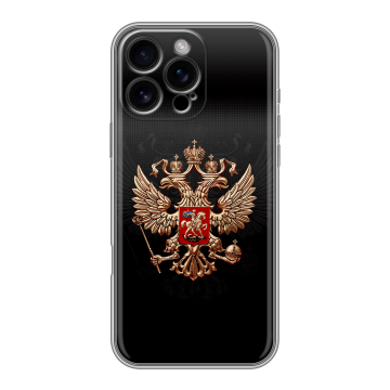Силиконовый чехол на Iphone 16 Pro Max с принтом Герб России Силиконовый чехол на Iphone 16 Pro Max с принтом Герб России
