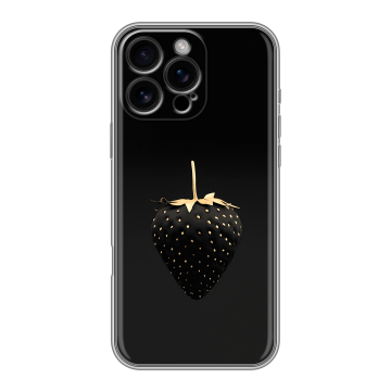 Силиконовый чехол на Iphone 16 Pro Max с принтом Черная клубника Силиконовый чехол на Iphone 16 Pro Max с принтом Черная клубника