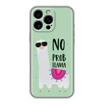 Силиконовый чехол на Iphone 16 Pro Max с принтом Лама Силиконовый чехол на Iphone 16 Pro Max с принтом Лама