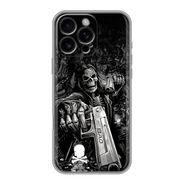 Силиконовый чехол на Iphone 16 Pro Max с принтом Скелет Силиконовый чехол на Iphone 16 Pro Max с принтом Скелет