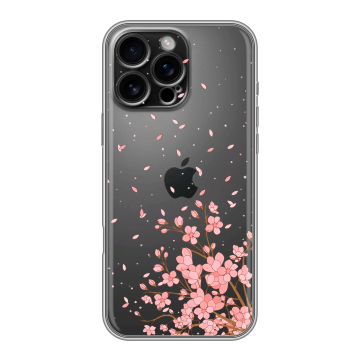 Силиконовый чехол на Iphone 16 Pro Max с принтом Ветка сакуры Силиконовый чехол на Iphone 16 Pro Max с принтом Ветка сакуры