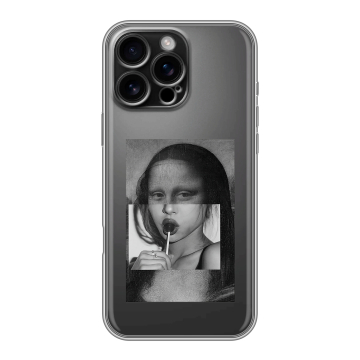 Силиконовый чехол на Iphone 16 Pro Max с принтом Мона Лиза Силиконовый чехол на Iphone 16 Pro Max с принтом Мона Лиза