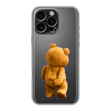 Силиконовый чехол на Iphone 16 Pro Max с принтом Медведь Силиконовый чехол на Iphone 16 Pro Max с принтом Медведь