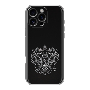 Силиконовый чехол на Iphone 16 Pro Max с принтом Герб России