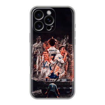 Силиконовый чехол на Iphone 16 Pro Max с принтом Реал Роналдо Real Ronaldo Силиконовый чехол на Iphone 16 Pro Max с принтом Реал Роналдо Real Ronaldo