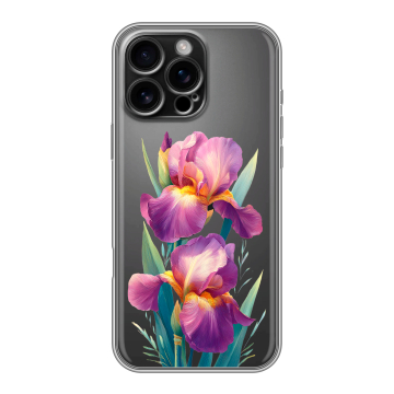 Силиконовый чехол на Iphone 16 Pro Max с принтом Цветы орхидеи