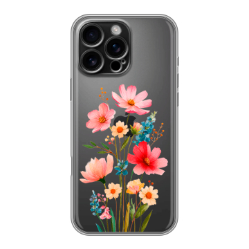 Силиконовый чехол на Iphone 16 Pro Max с принтом Цветы