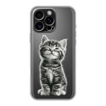 Силиконовый чехол на Iphone 16 Pro Max с принтом Котенок Силиконовый чехол на Iphone 16 Pro Max с принтом Котенок