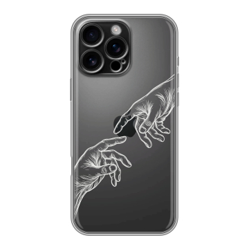 Силиконовый чехол на Iphone 16 Pro Max с принтом Сотворение мира