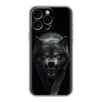 Силиконовый чехол на Iphone 16 Pro Max с принтом Волк Силиконовый чехол на Iphone 16 Pro Max с принтом Волк