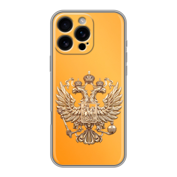 Силиконовый чехол на Iphone 16 Pro Max с принтом Герб Флаг России Силиконовый чехол на Iphone 16 Pro Max с принтом Герб Флаг России