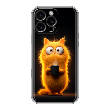 Силиконовый чехол на Iphone 16 Pro Max с принтом Смешной кот Силиконовый чехол на Iphone 16 Pro Max с принтом Смешной кот