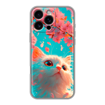 Силиконовый чехол на Iphone 16 Pro Max с принтом Красивый кот Силиконовый чехол на Iphone 16 Pro Max с принтом Красивый кот